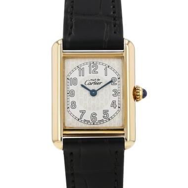 Reloj Cartier Tank Must de plata dorada Ref: Cartier - 2415  Circa 1990