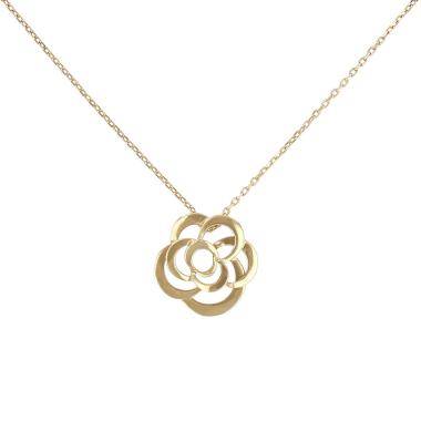 Pendentif Chanel Fil de Camélia en or jaune