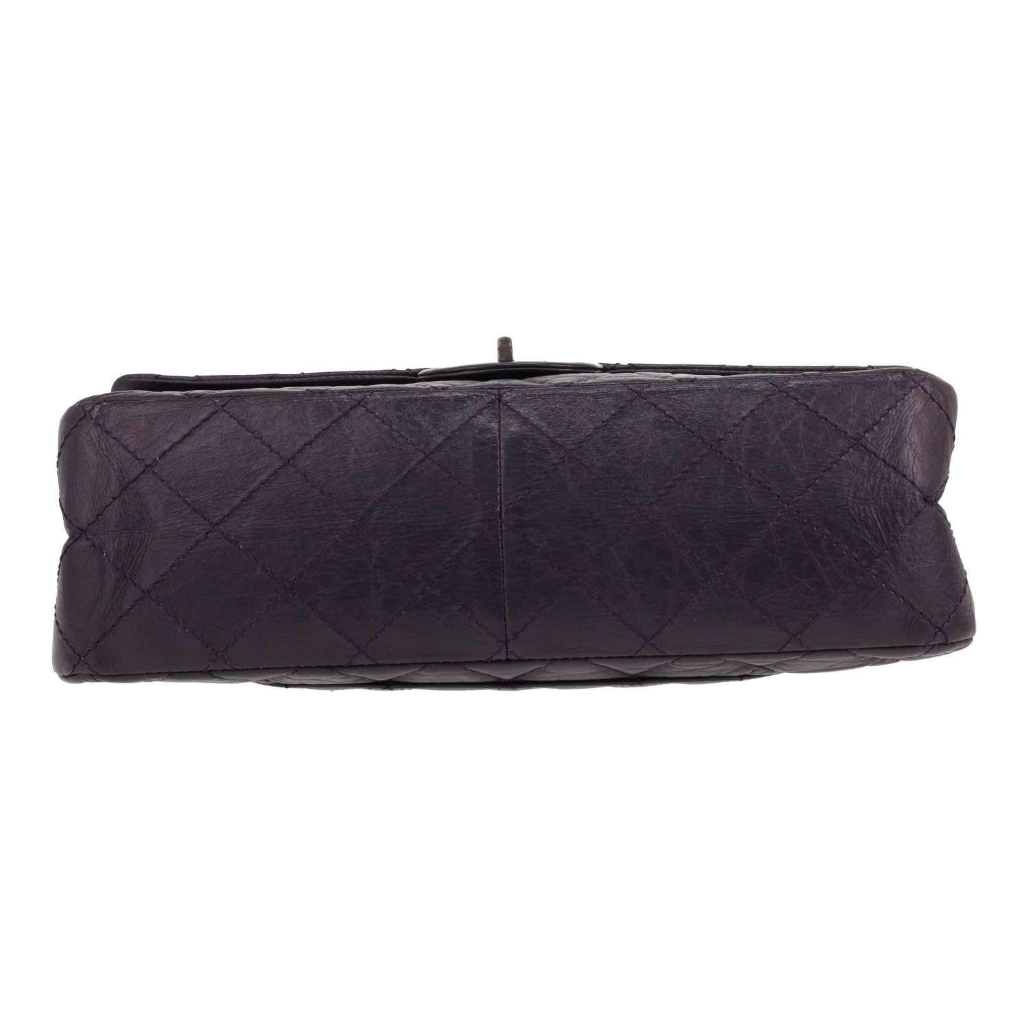 Bolso bandolera Chanel  2.55 en cuero acolchado violeta - Detail D1