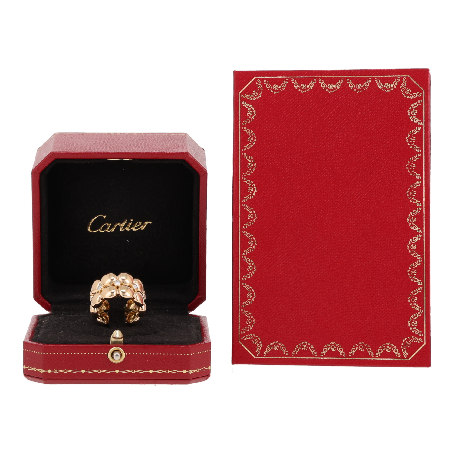 Cartier Honeymoon ring in yellow gold and diamonds - Detail D2