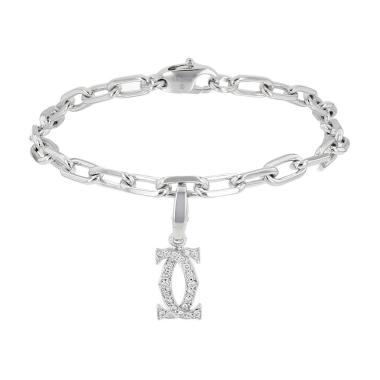 Brazalete Cartier C de Cartier de oro blanco y diamantes