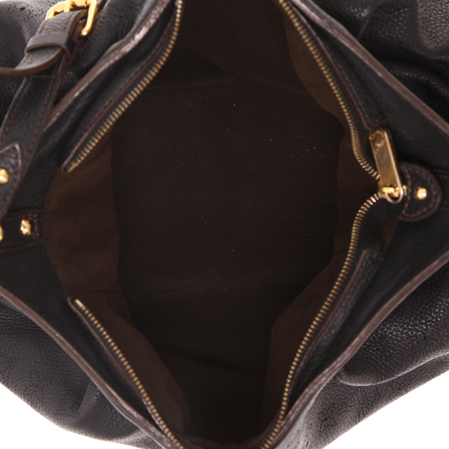 Louis Vuitton  XS shoulder bag  in black mahina leather - Detail D3