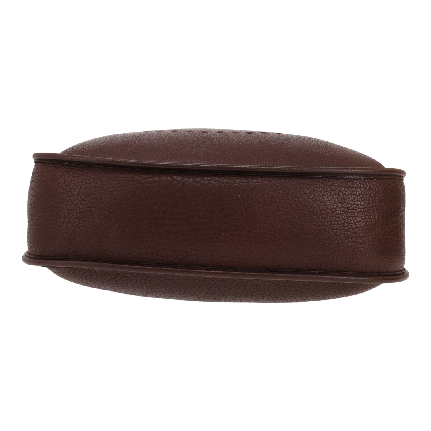 Bolso bandolera Hermès  Evelyne en cuero granulado marrón - Detail D1