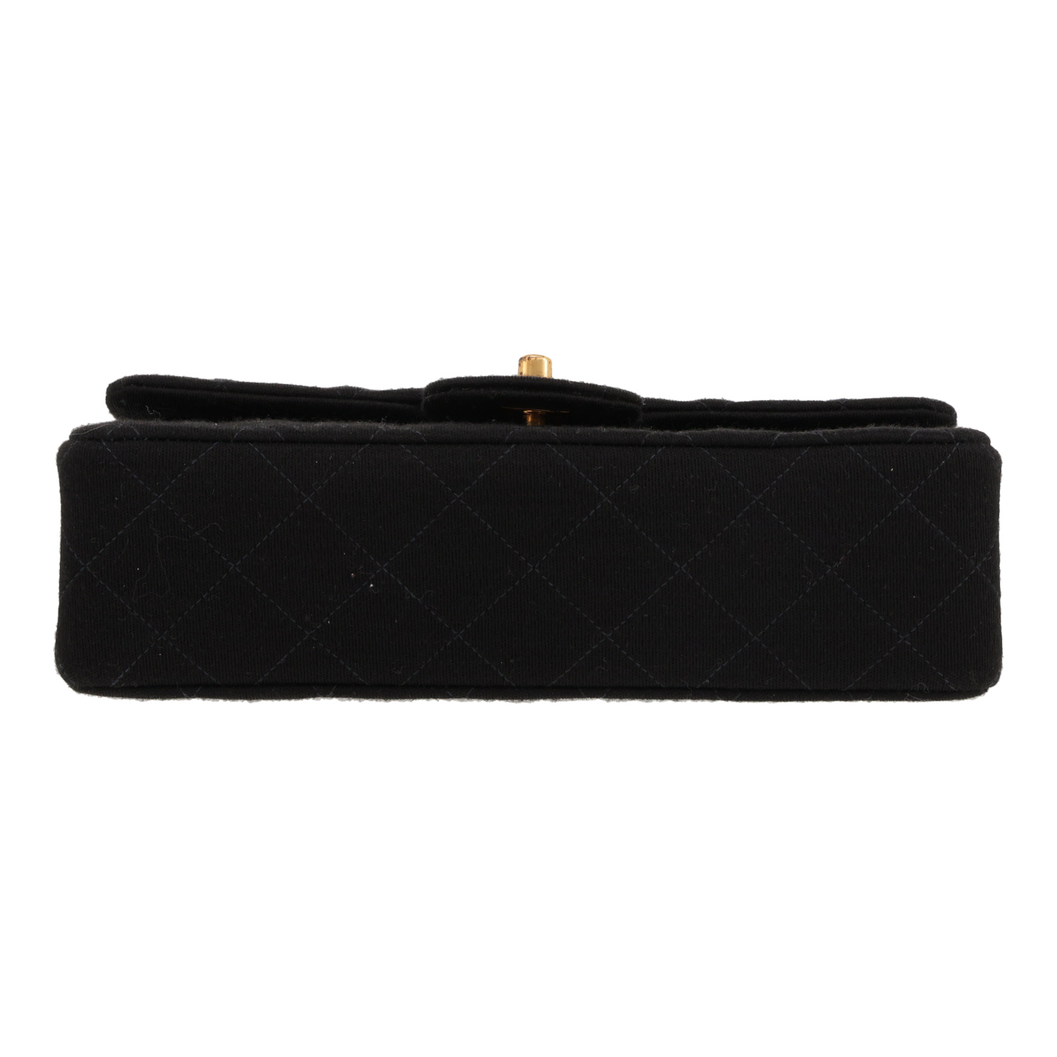 Chanel  Timeless Petit handbag  in black quilted jersey - Detail D1