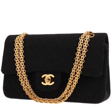 Bolso de mano Chanel  Timeless Petit en jersey acolchado negro