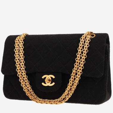Sac à main Chanel  Timeless Petit en jersey matelassé noir