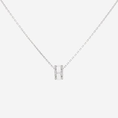 Flexible Chanel Ultra pendant in white gold, ceramic and diamonds