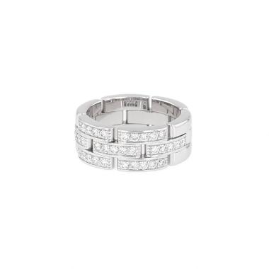 Sortija Cartier Maillon Panthère de oro blanco y diamantes