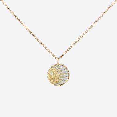 Collana lunga Dior Rose Céleste in oro giallo, madreperla e diamanti