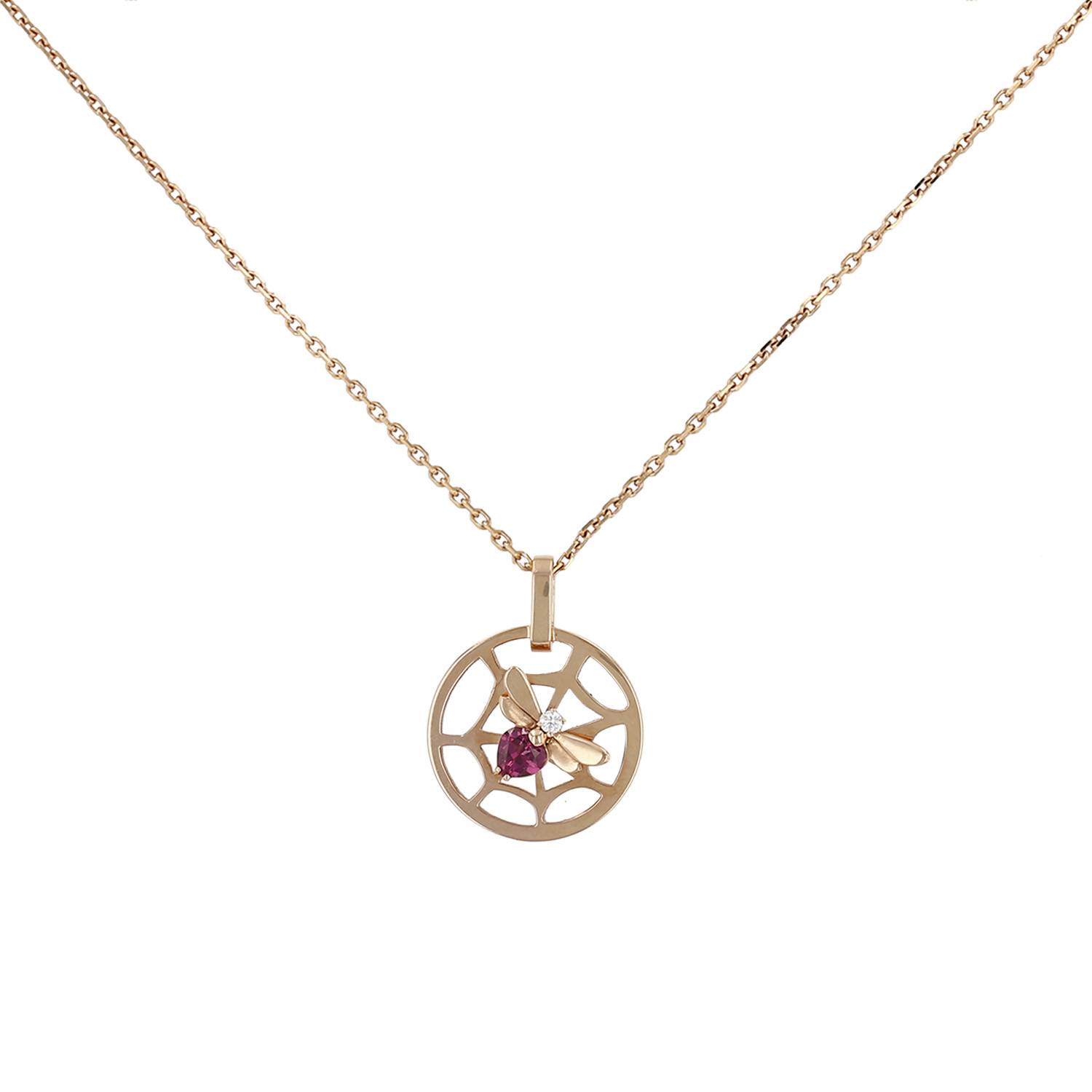 Pendentif Chaumet Attrape Moi Si Tu M'Aimes en or rose, diamant et