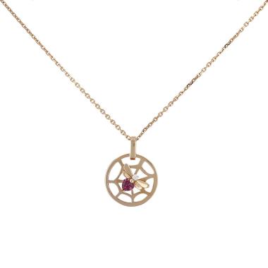 Chaumet Attrape Moi Si Tu M'Aimes pendant in pink gold, diamond and tourmaline