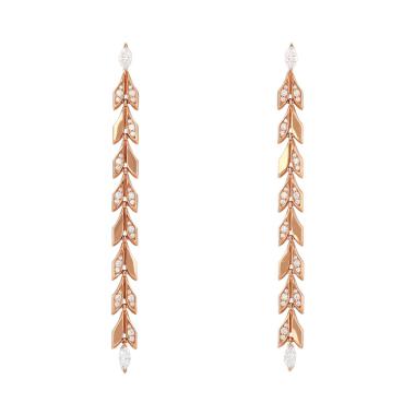 Articulated Tiffany & Co Victoria earrings in pink gold and diamonds
