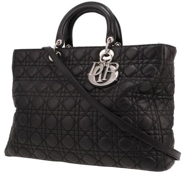 Borsa Dior  Lady Dior in pelle cannage nera