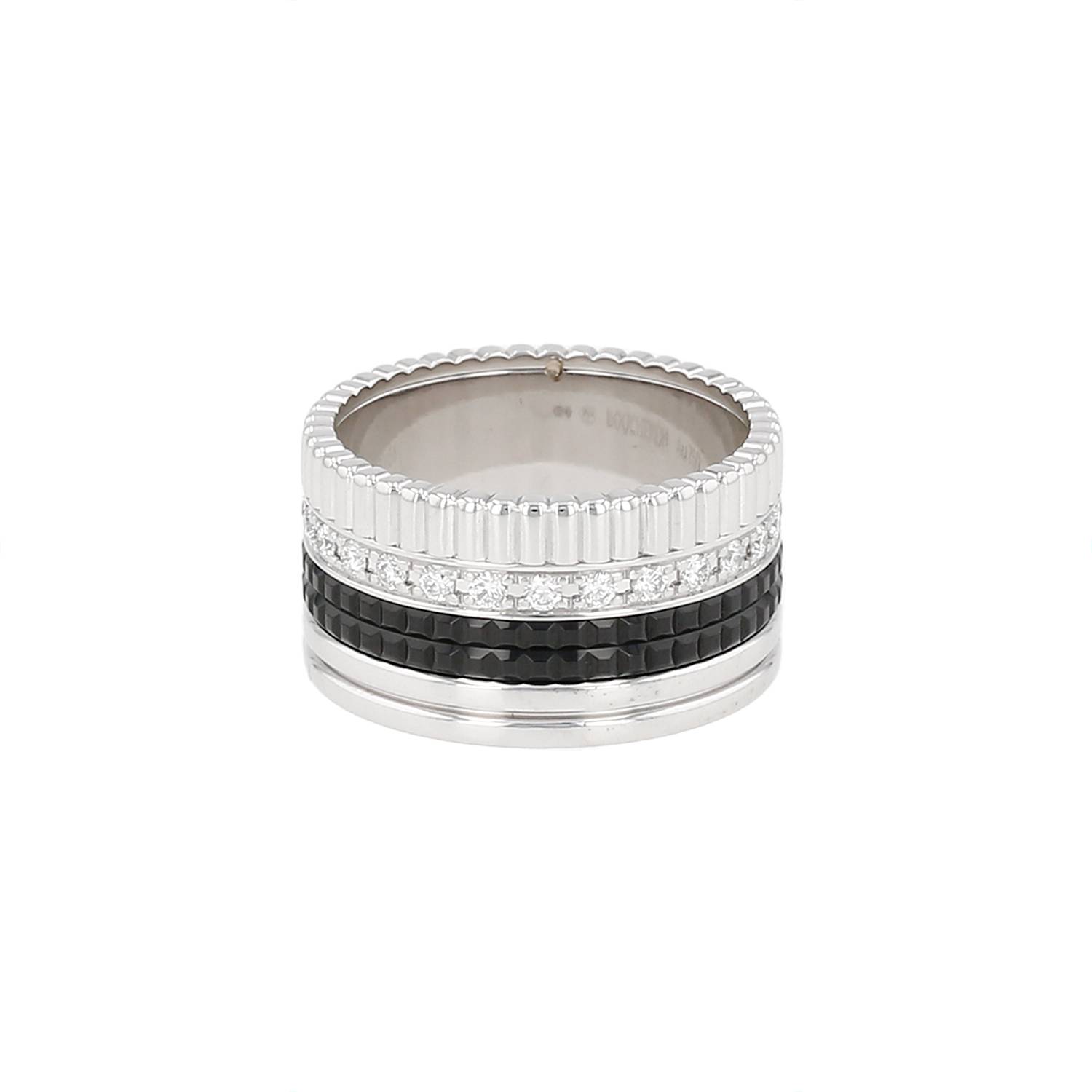 Bague Boucheron Quatre Black Edition or blanc occasion Bague Boucheron Quatre Black Edition or blanc occasion