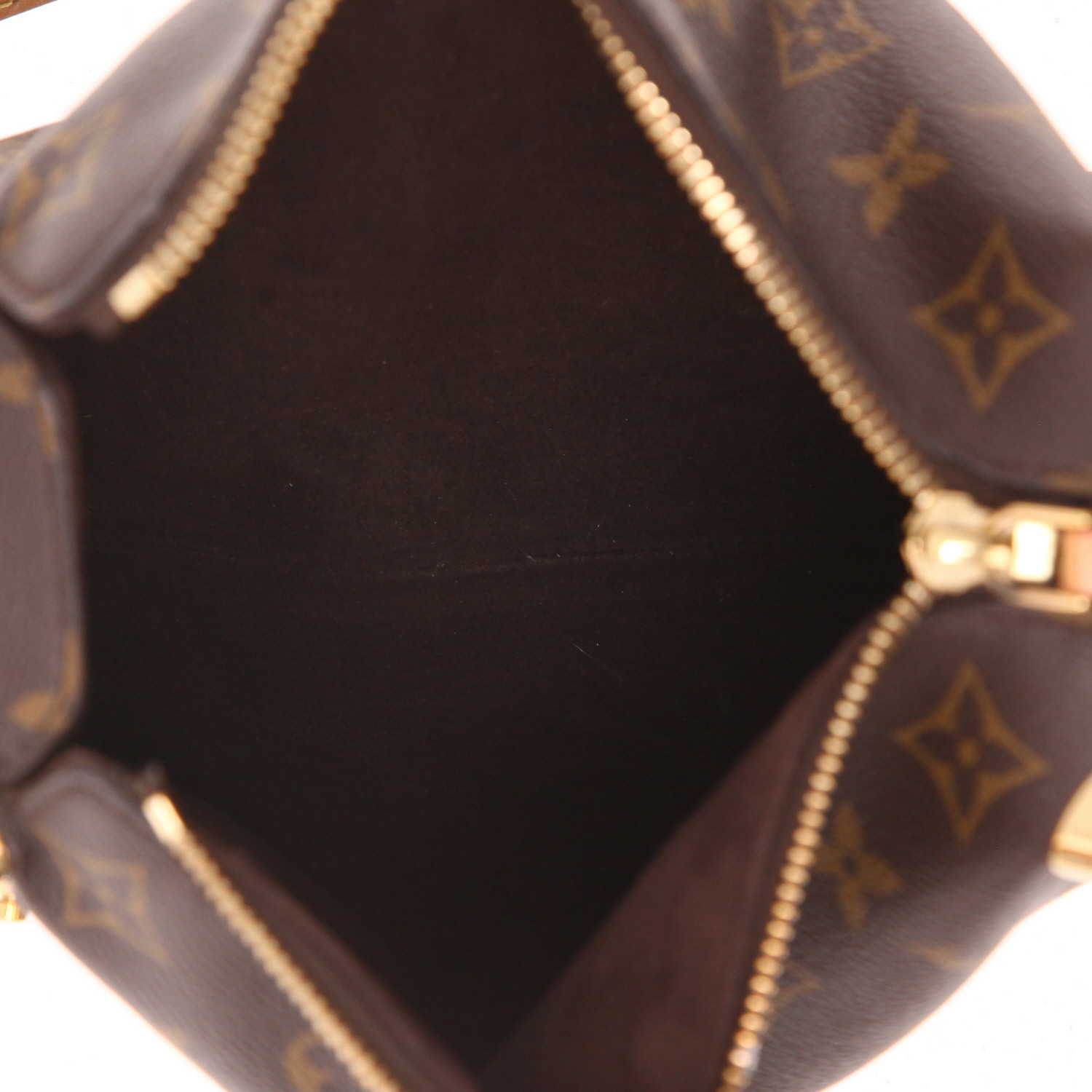 Louis Vuitton  Side Trunk shoulder bag  in brown monogram canvas  and brown leather - Detail D3