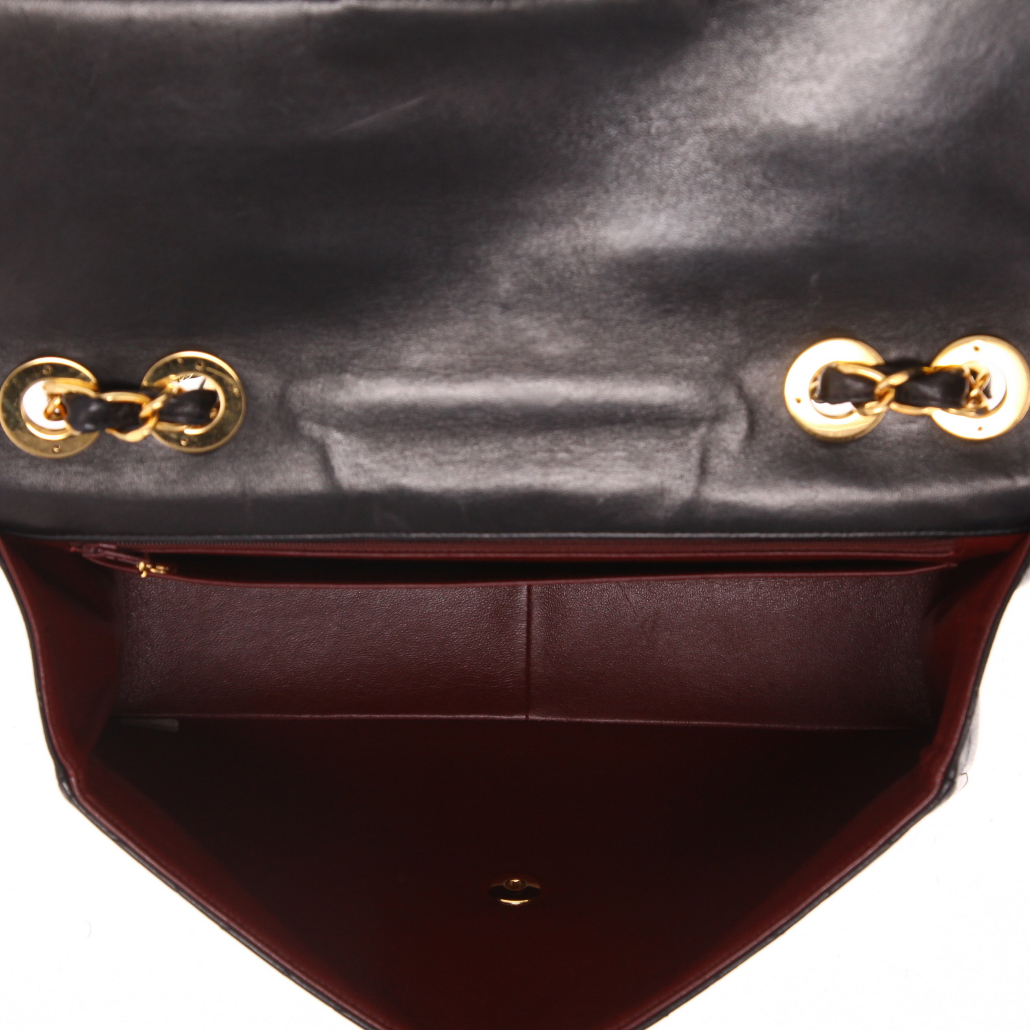 Borsa a tracolla Chanel  Timeless Jumbo in pelle trapuntata nera - Detail D3
