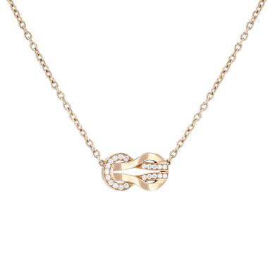 Collana Fred Chance Infinie modello medio in oro rosa e diamanti