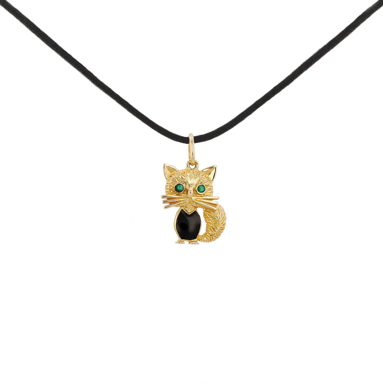 Pendentif Van Cleef & Arpels en or jaune et émail Pendentif Van Cleef & Arpels en or jaune et émail
