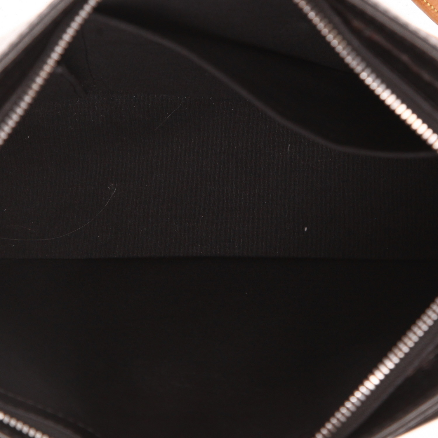 Bolso para llevar al hombro Louis Vuitton  Allston en cuero monogram huella gris - Detail D3