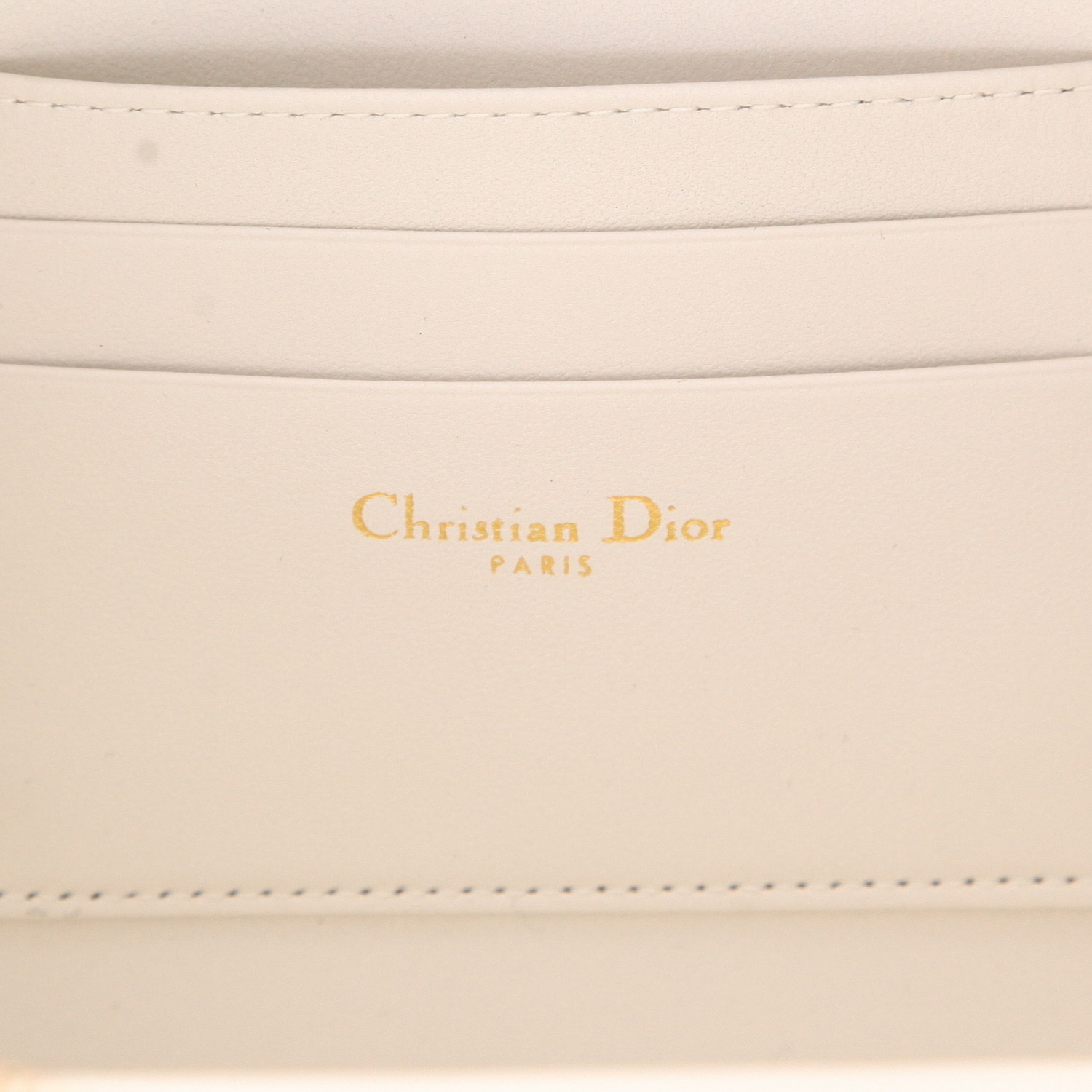 Dior  Caro shoulder bag  in white leather cannage - Detail D2
