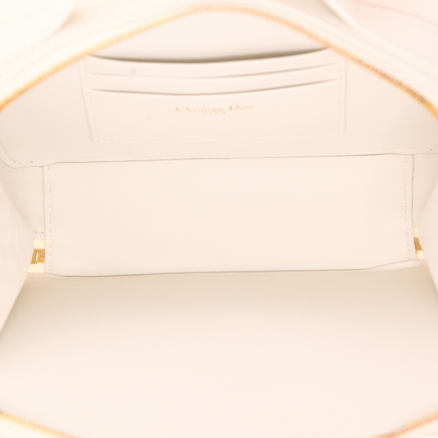 Bolso bandolera Dior  Caro en cuero cannage blanco - Detail D3