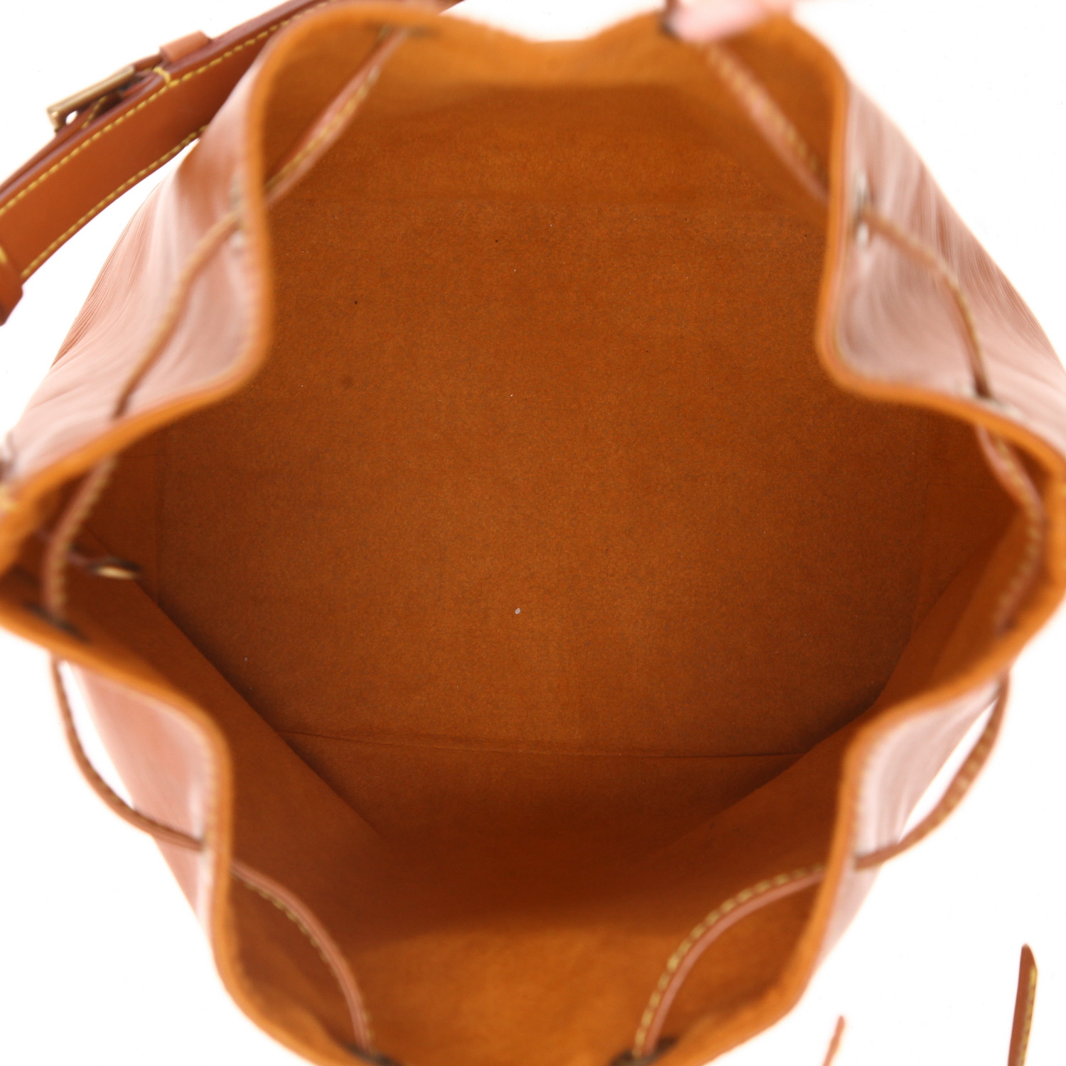 Bolso de mano Louis Vuitton «Petit Noé» de piel Épi marrón - Detail D3