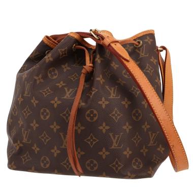 Sac cabas Louis Vuitton  Petit Noé en toile monogram et cuir naturel