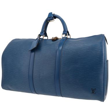 Sac de voyage Louis Vuitton  Keepall 50 en cuir épi bleu