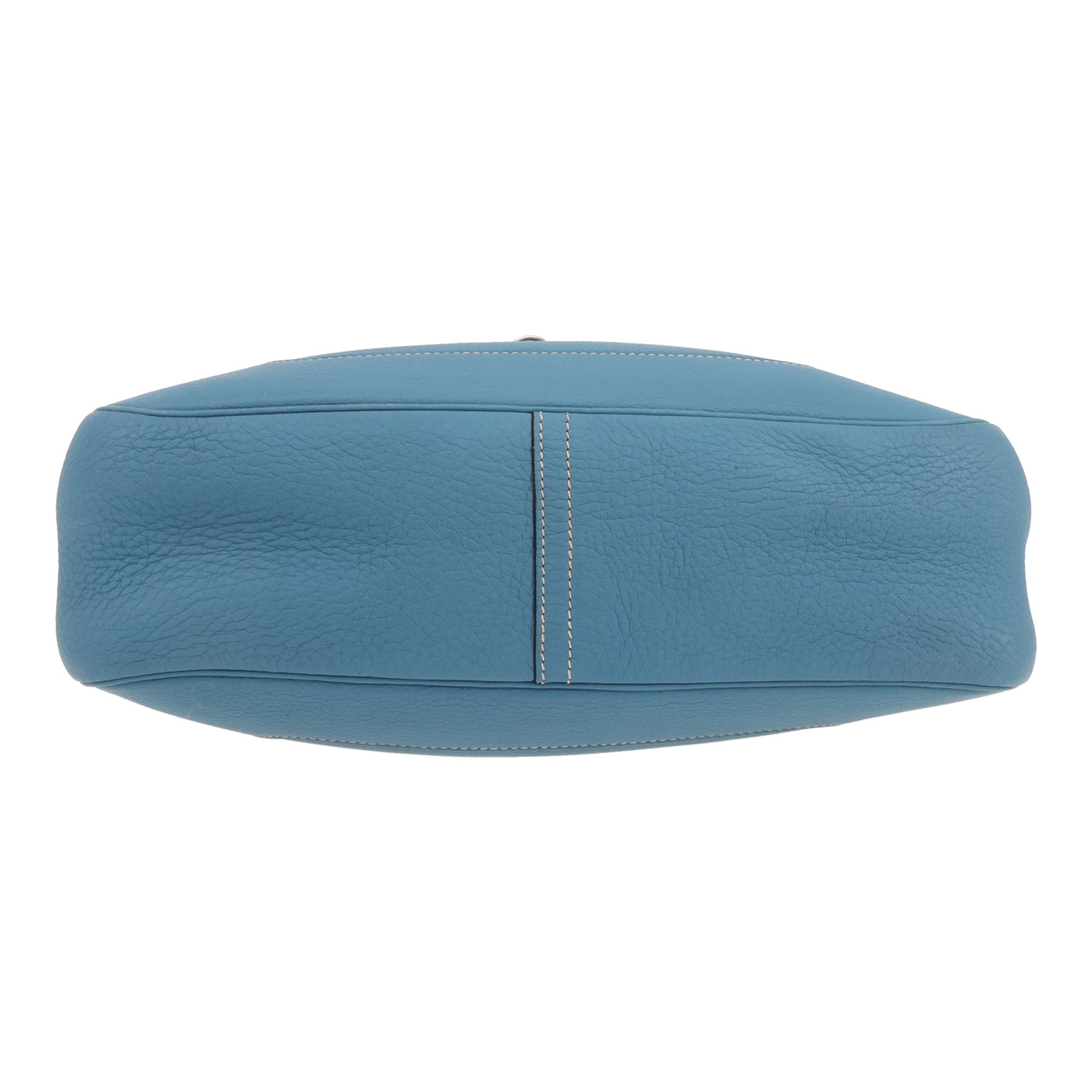 Hermès shoulder or handbag  Trim in Bleu Jean Togo leather - Detail D1