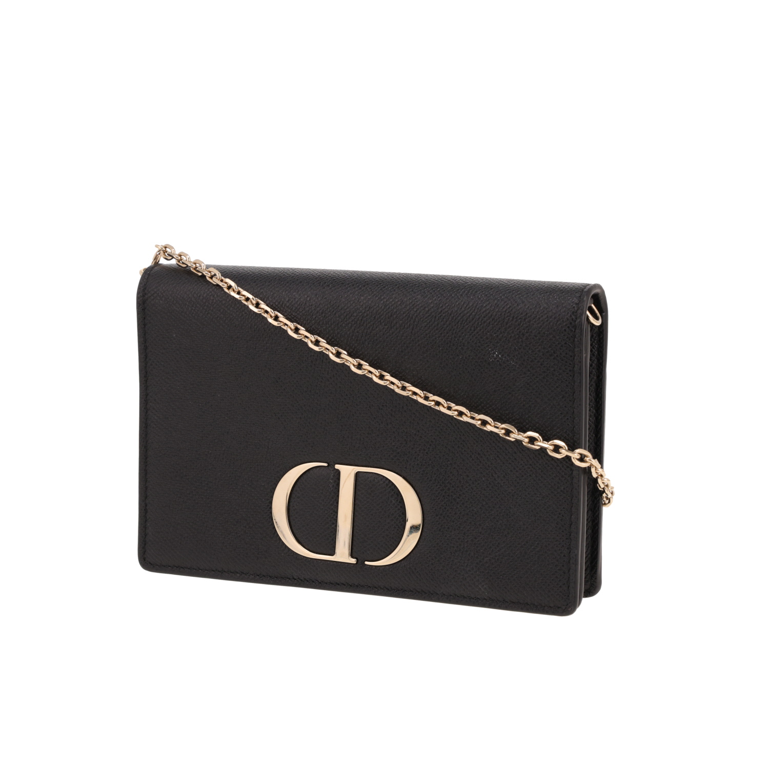 Dior  30 Montaigne clutch-belt  in black grained leather - Detail D4