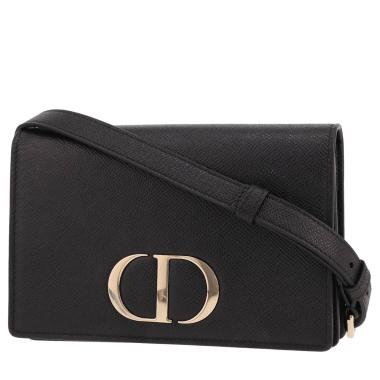 Dior  30 Montaigne shoulder bag  in black grained leather