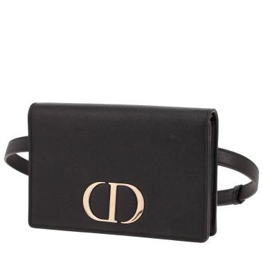 Pochette-cintura Dior  30 Montaigne in pelle martellata nera