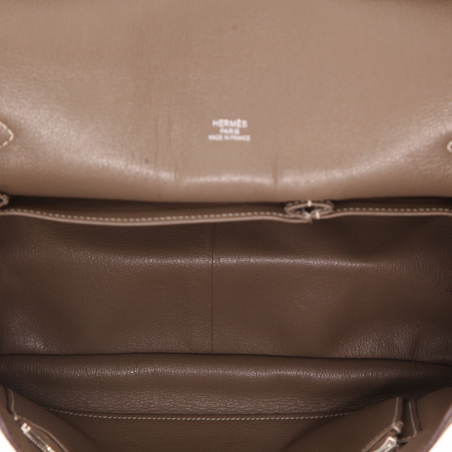 Borsa a tracolla Hermès  Jypsiere 34 cm in pelle togo etoupe - Detail D3