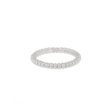 Anello Van Cleef & Arpels Perlée modello piccolo in oro bianco