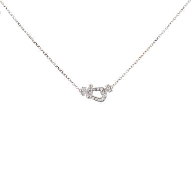 Collana Fred Force 10 modello piccolo in oro bianco e diamanti