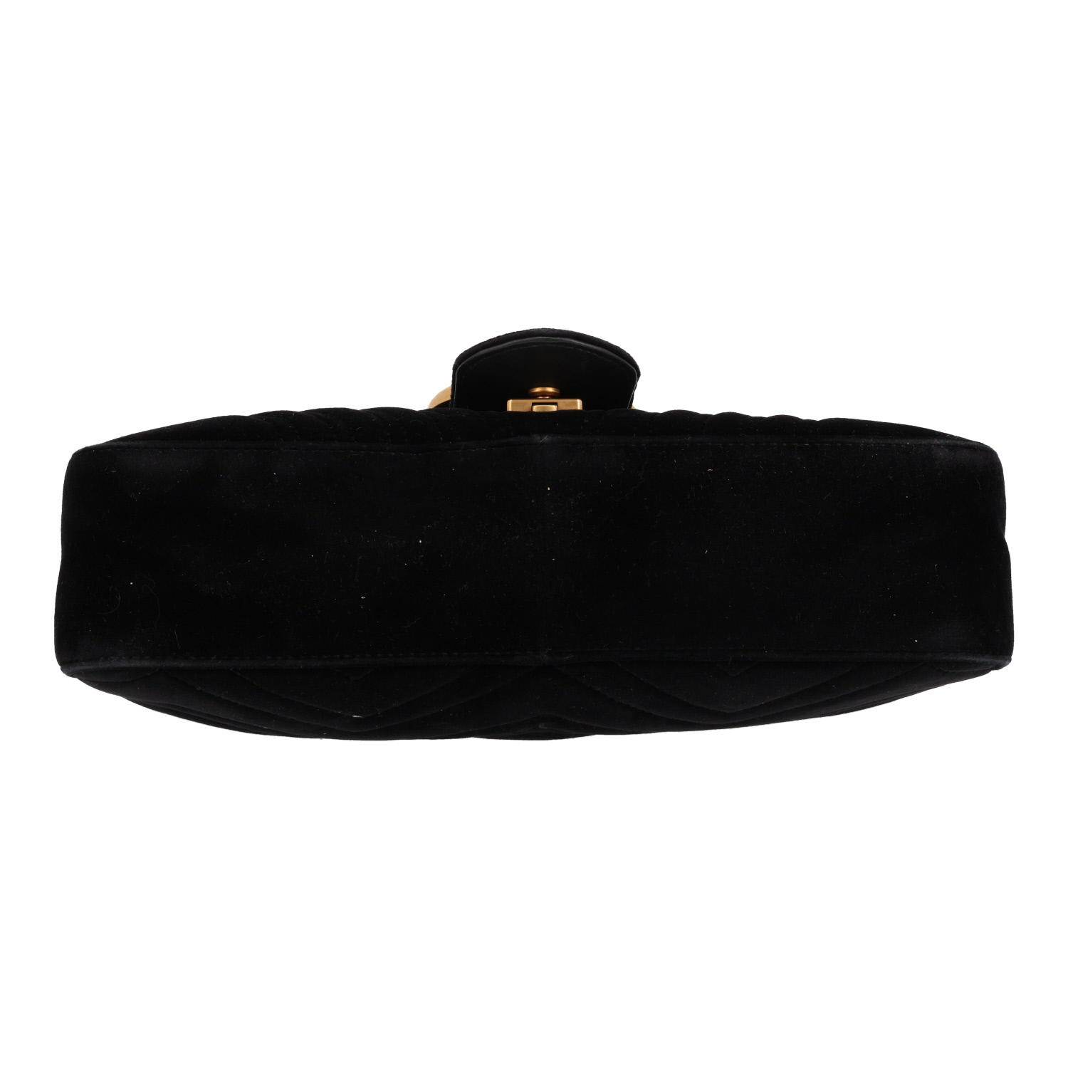 Bolso bandolera Gucci  GG Marmont en terciopelo negro - Detail D1