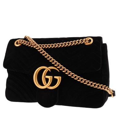 Gucci  GG Marmont shoulder bag  in black velvet