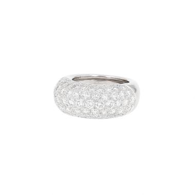 Vintage   1990's ring in white gold and diamonds