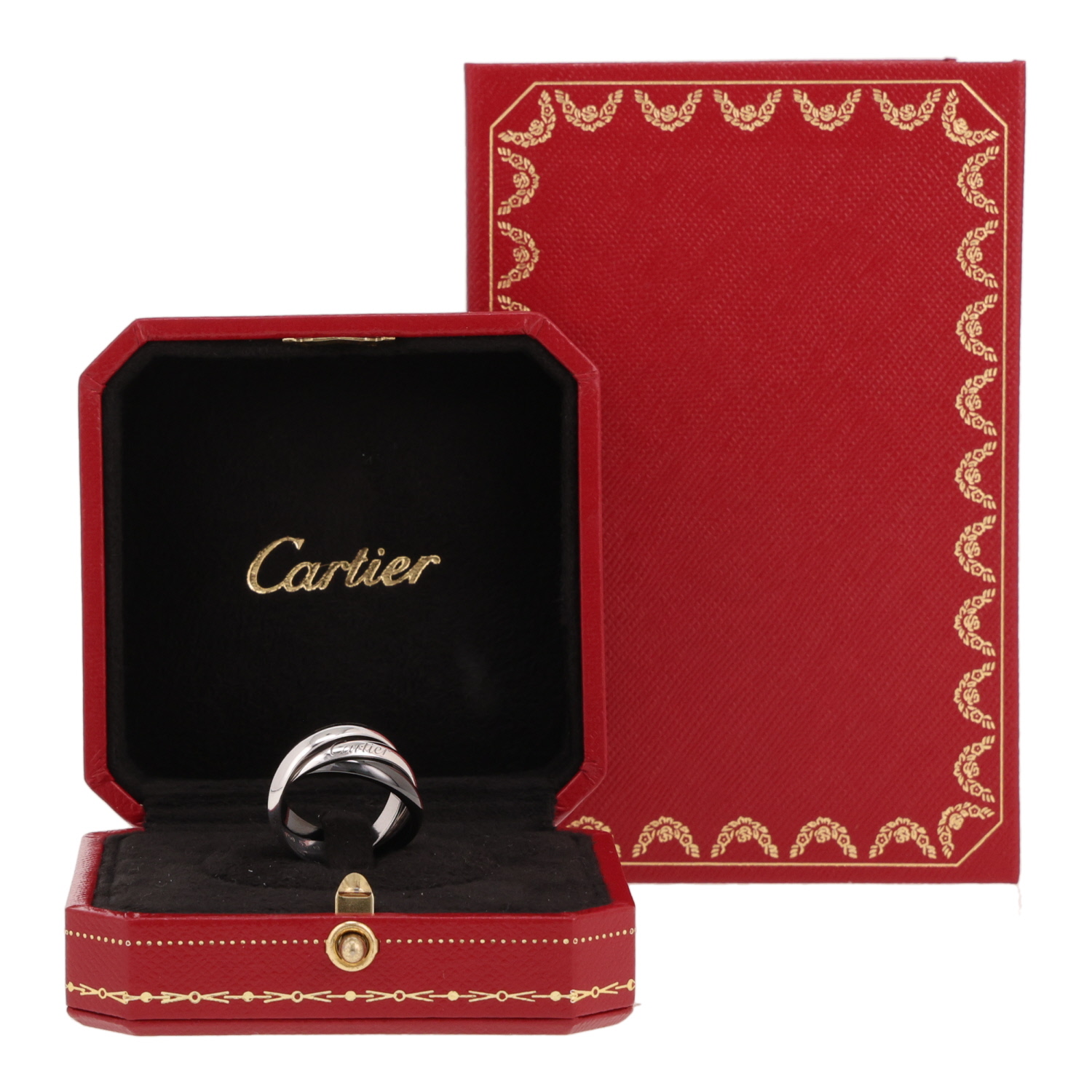 Bague Cartier Trinity en or blanc et céramique - Detail D2