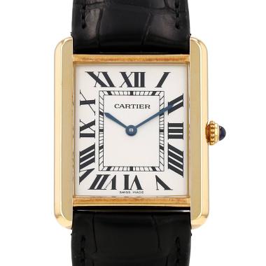 Reloj Cartier Tank Solo modelo grande  de oro y acero Circa 2008