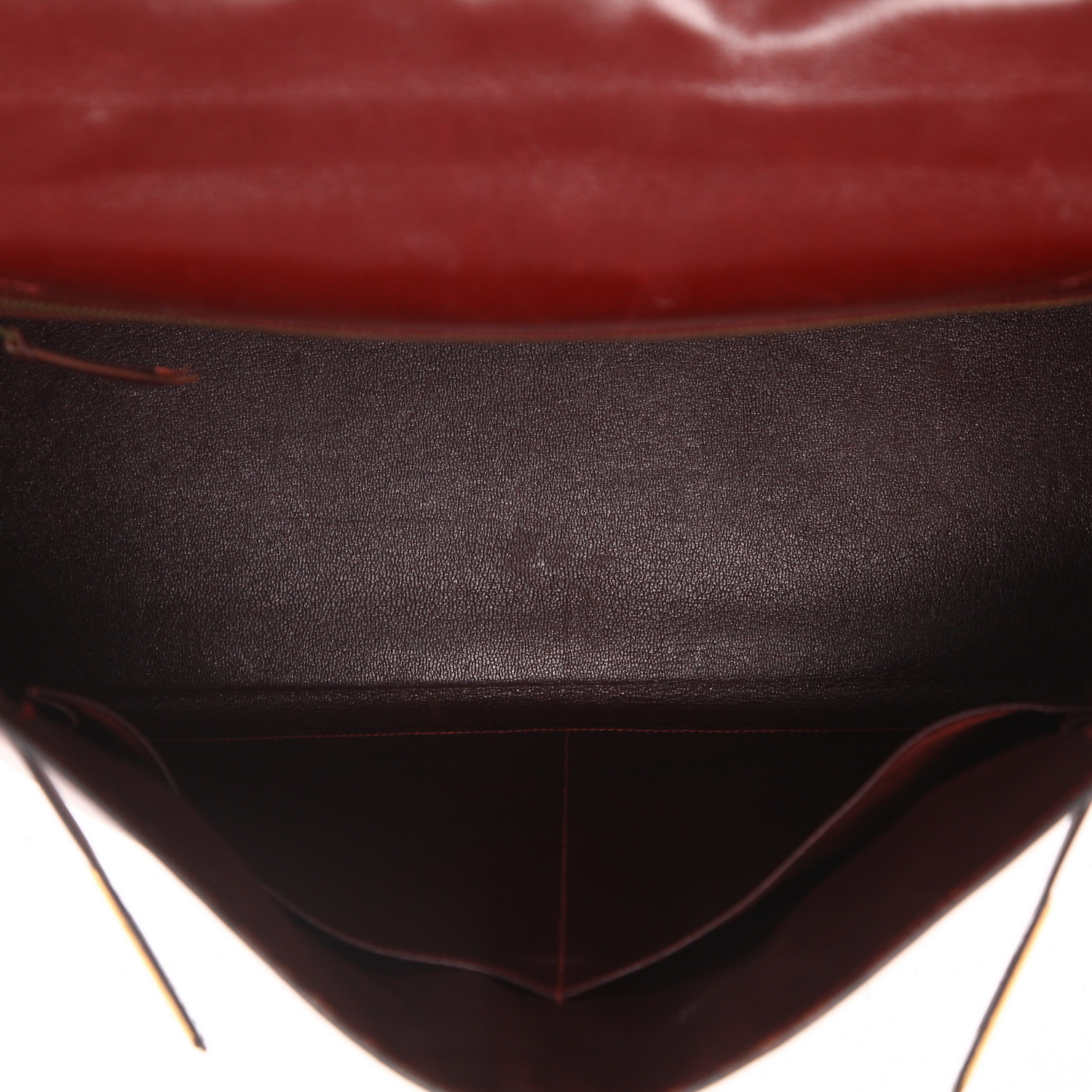 Hermès Kelly 35 cm handbag in red H box leather - Detail D3