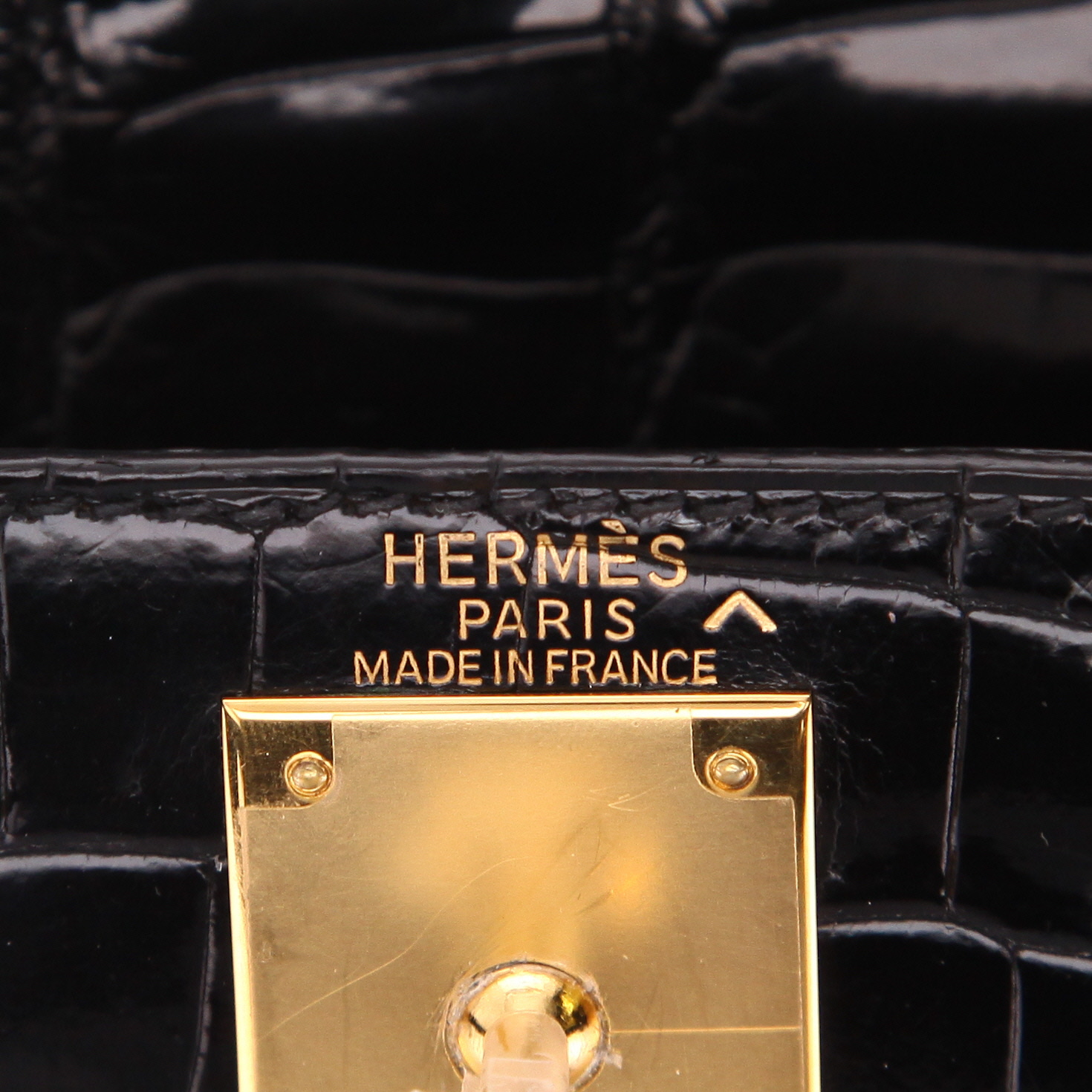 Hermès Kelly 28 cm handbag in Noir porosus crocodile leather - Detail D2