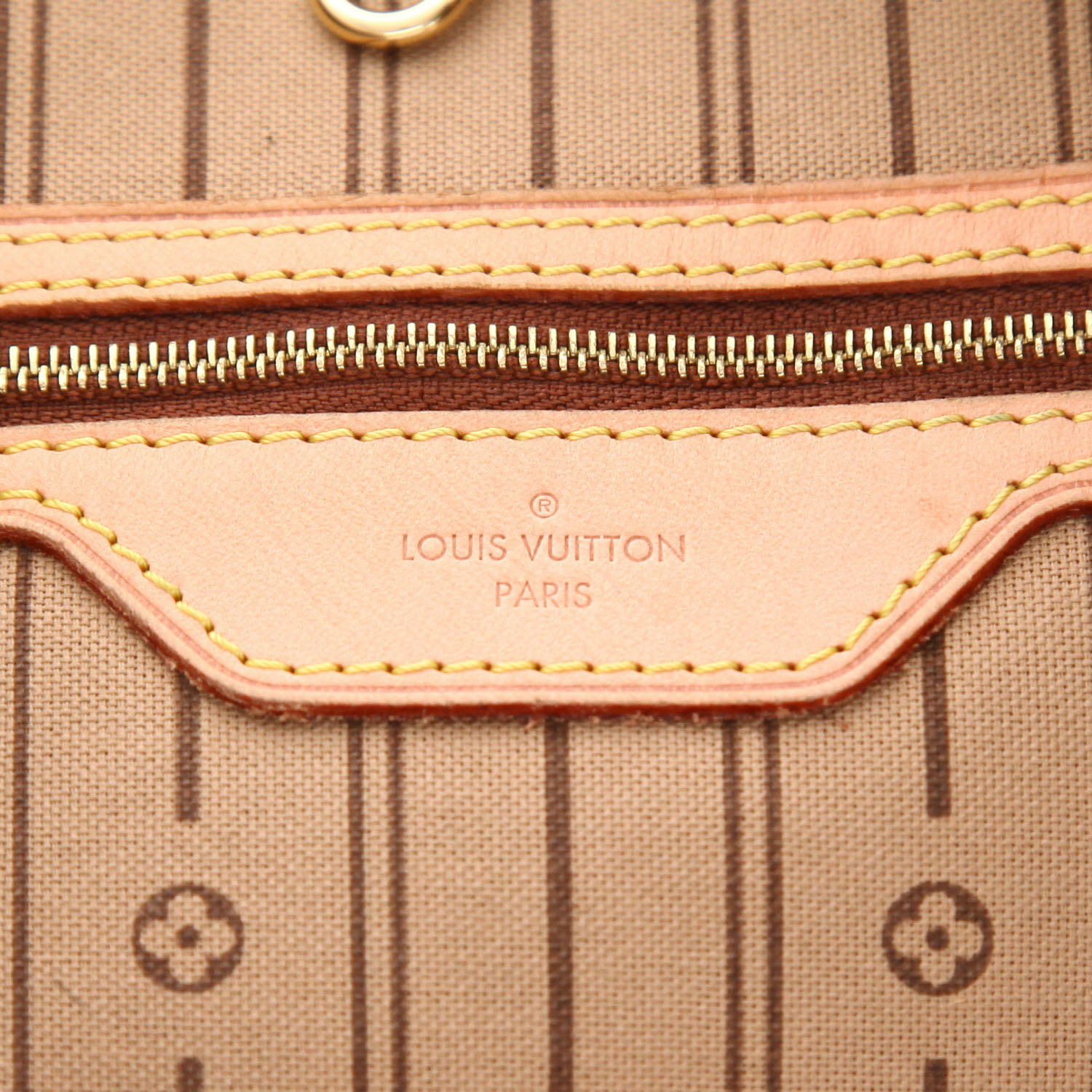 Bolso para llevar al hombro o en la mano Louis Vuitton  Delightful en lona Monogram marrón y cuero natural - Detail D2