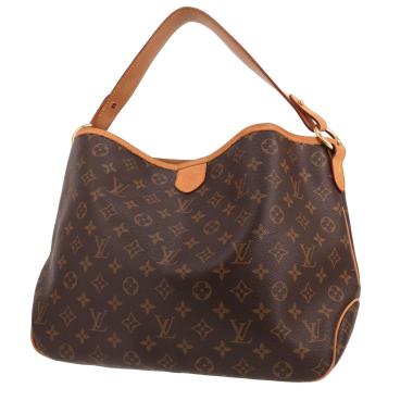 Borsa da spalla o a mano Louis Vuitton  Delightful in tela monogram marrone e pelle naturale