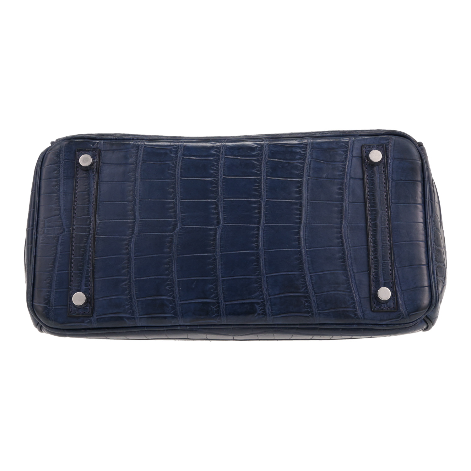 Sac à main Hermès  Birkin 30 cm en crocodile niloticus Bleu Brighton - Detail D1