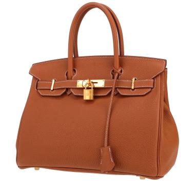 Bolso de mano Hermès  Birkin 30 cm en cuero togo color oro