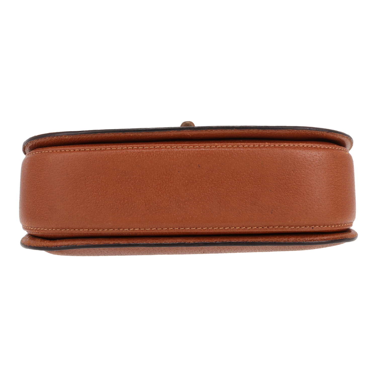 Sac à main Gucci  Bamboo en cuir grainé marron et bambou - Detail D1