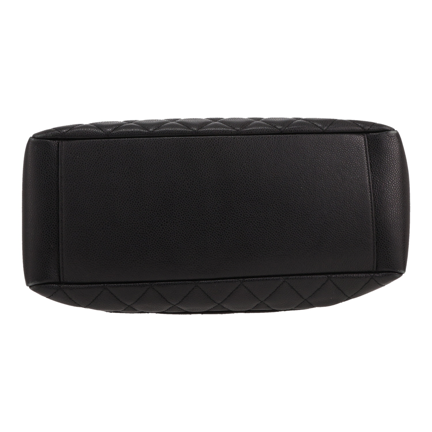 Chanel  Shopping GST handbag  in black quilted grained leather - Detail D1