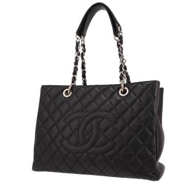 Bolso de mano Chanel  Shopping GST en cuero granulado acolchado negro