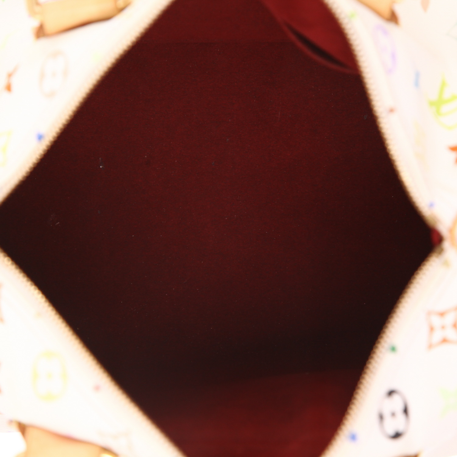 Borsa Louis Vuitton  Speedy 30 Édition Limitée in tela bianca e multicolore - Detail D3